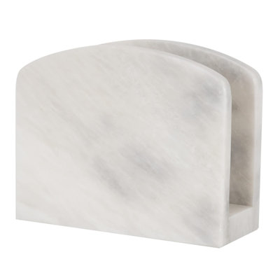 Porte-serviettes en marbre blanc de 5,5 po fait à la main pour la table de salle à manger