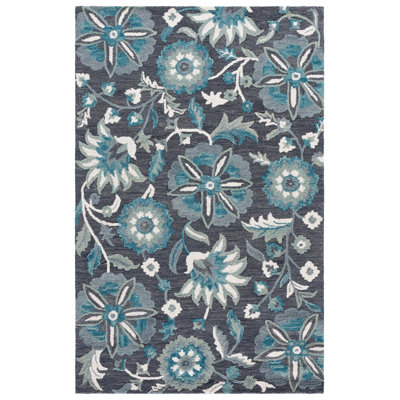 Joosten Hand Tufted 0.8 Wool 0.2 Cotton Floral Rug