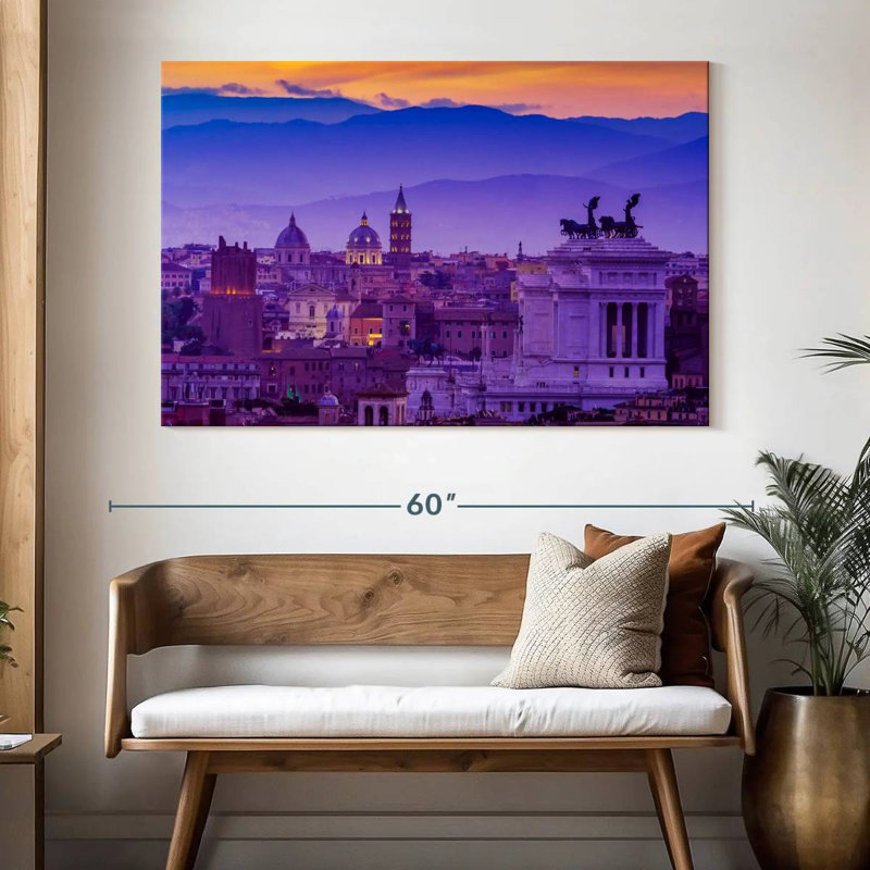Sirci Rome en mauve, H 34 po x l 51 po