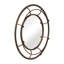 Miroir mural moderne en métal et verre avec cadre ajouré - Accent décoratif rond contemporain.-867420409