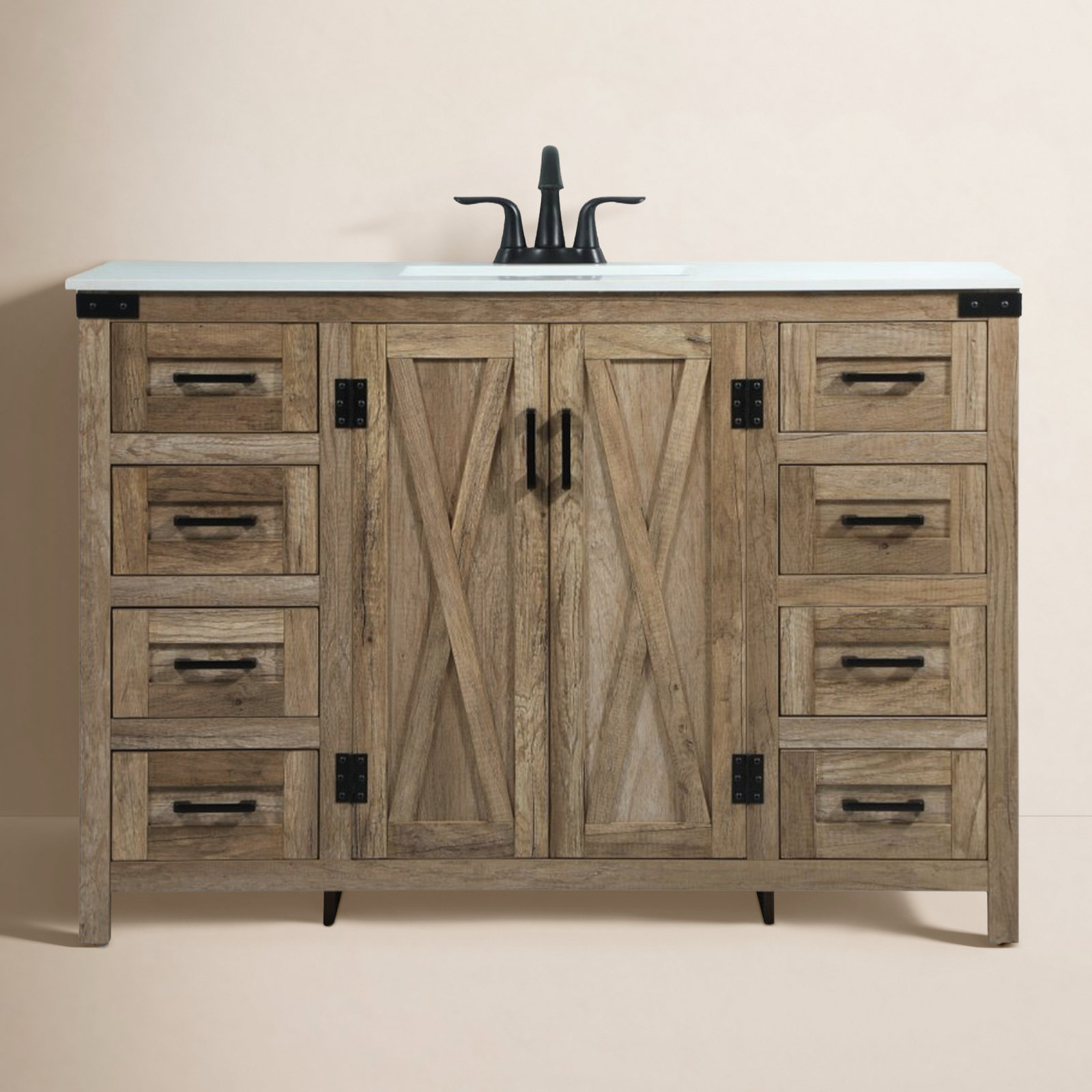 Slayton 48'' Single Bathroom Vanity, Natural Oak