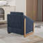 Fauteuil d'appoint rembourré avec base d'appoint en bois-118494082