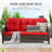 Wicker Outdoor Patio Sofa-1157918761