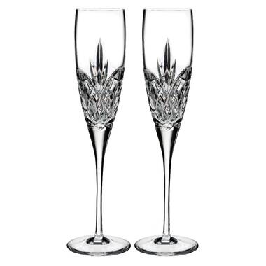 Set of 10 Classic Flute Champagne Glasses (7 Ounce) - Toasting Sparkling  Wine / Wedding Flutes