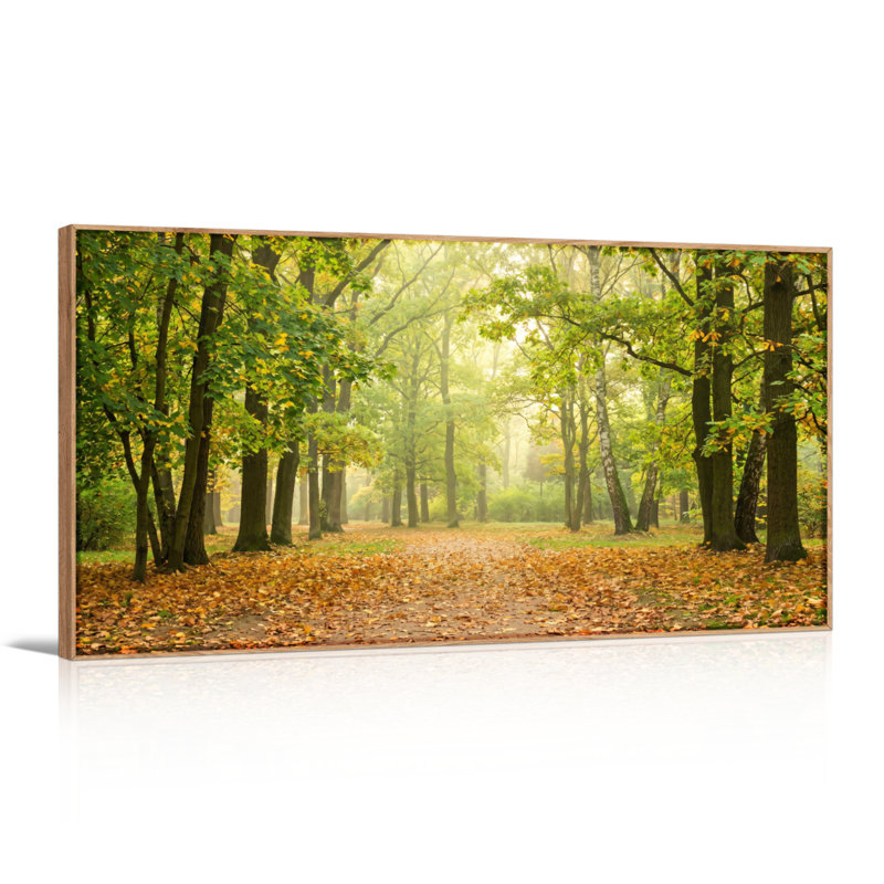 Ensemble de 1 tableau sur toile Forêt d'automne, 48“W x 24”H, Naturel