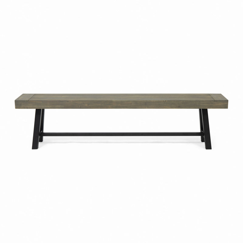 Banc de patio extérieur en bois d'acacia