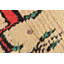 Tapis de zone en laine beige/vert/rouge 3 pi 10 po x 8 pi 2 po one-of-kind à la main noué la Saxmundham