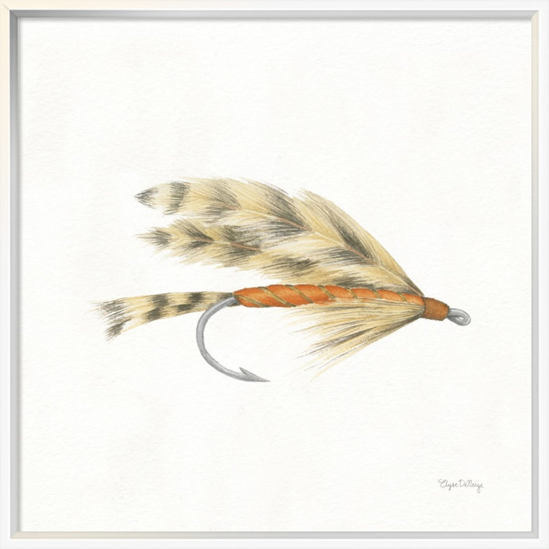" Gone Fishin VI " by Elyse DeNeige, 24" H x 24" W, Wrapped Canvas, No Mat