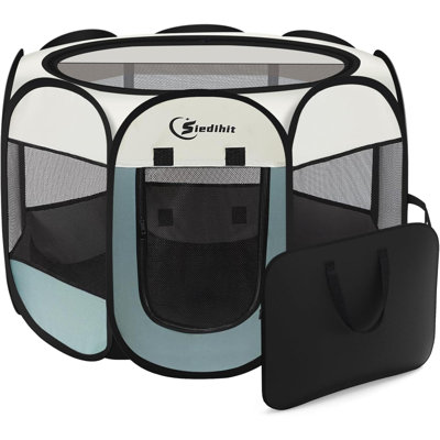 Dog Cat Playpen, Puppy Pet Playpen Indoor For  Dog Crate Tent Cage Outdoor, Portable Pop Up Dogs Enclosure Kennel With Carrying Case For Dogs/Cats/Rabbits
