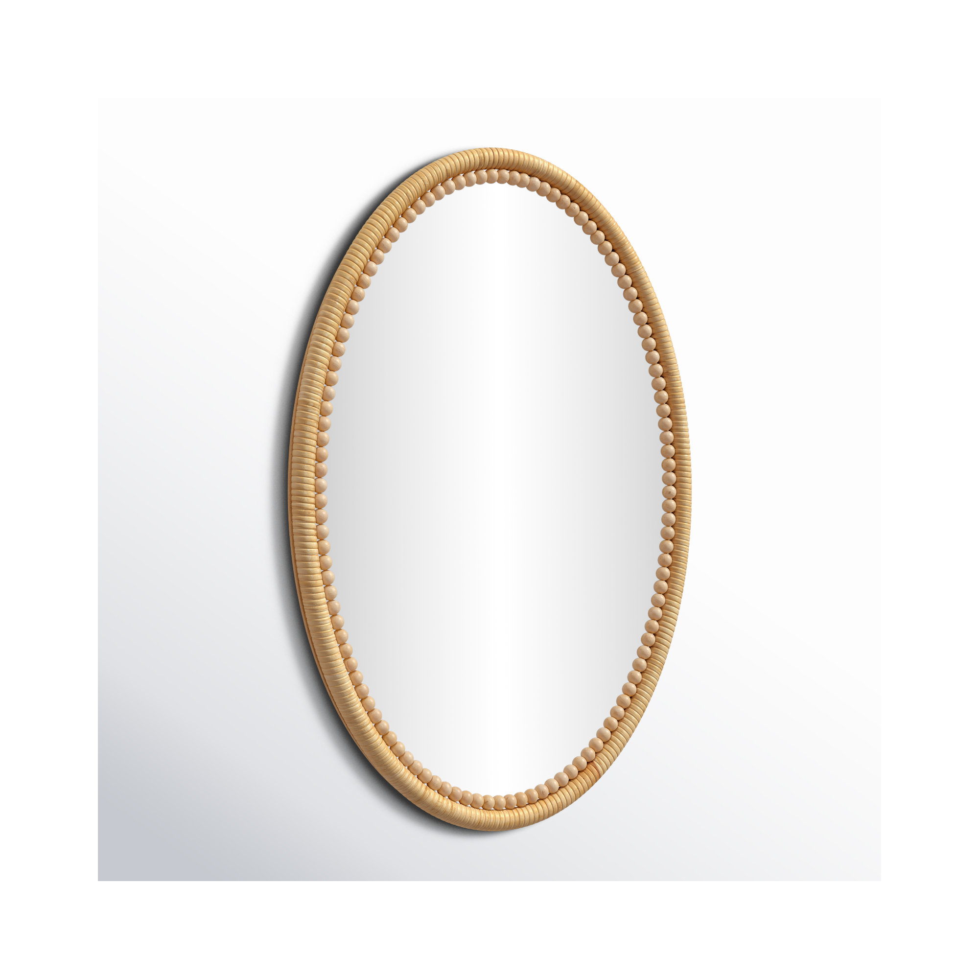 Marilou Bamboo / Rattan Wall Mirror, Oval