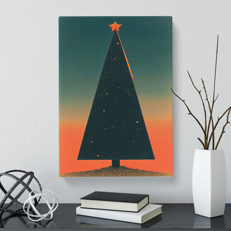 Thielsen Retro Christmas Tree - Wrapped Canvas, 60cm H x 40cm W x 3cm D