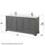 Ensemble de meuble-lavabo double 72 "avec miroir Deborah-51712404-80224869-98282540