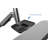 Sit to Stand Single Monitor Wall Mount Workstation - Silver