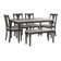 Io 6-Piece Two Toned Wood and Upholstered Dining Set