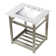 Ceramic Rectangular Console Bathroom Sink with Overflow
