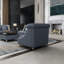 Fauteuil club en cuir grainé Nida-1776604801