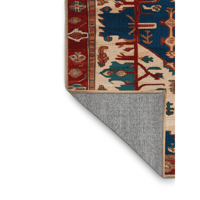 Tapis brun lavable à la machine, Carré 6 pi