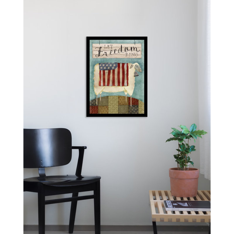 «Freedom Sheep Poster», impression encadrée, H 32 po x l 24 po x P 1 po