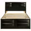 Grand lit de rangement noir Jazz