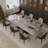Tanjala 9 - Piece 110.23'' Extendable Sintered Stone Dining Table with 8 Leather Chairs Dining Set-1572612387
