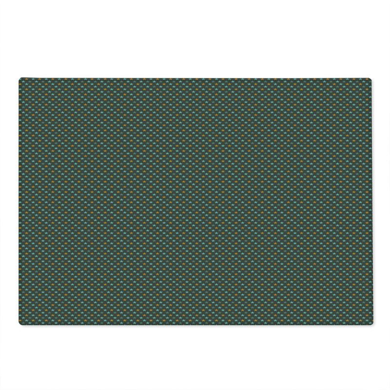 Ambesonne Star Cutting Board Large Size Symmetric Little Pattern Multicolor