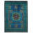 6x8 Blue and Turquoise Turkish Tribal Rug