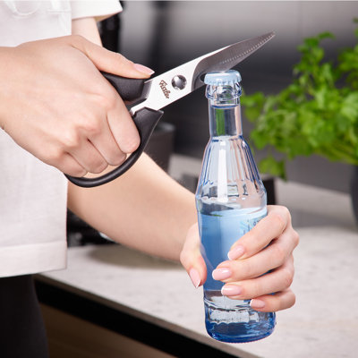Fissler Stainless Steel Kitchen Scissors with Bottle Opener – Universal Multi-Purpose Kitchen Shears with Micro-Serrated Blades, Detachable for Easy C
