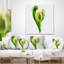 Tulipe blanche avec feuilles vertes - coussin à imprimé floral
