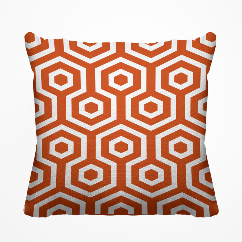 Housse et insert de coussin décoratif extérieur Hilton, 19 po x l 19 po, Orange brûlé