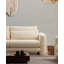 Élégant canapé 2 places, beige, 70,9 x 38,2 x 28,7 pouces | Structure en bois de hêtre durable et en carton, tissu 100% polyester | 28 coussins de dossier et coussins portatifs en mousse | Conception facile à nettoyer et élégante pour les espaces de vie modernes-212752779
