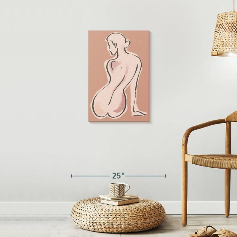 Belles lignes féminines sur toile, H 24 po x l 16 po x P 1,25 po