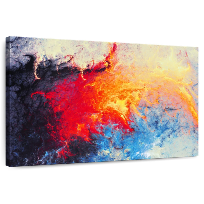 Avery Ice Flame Abstract, 34" H x 51" W
