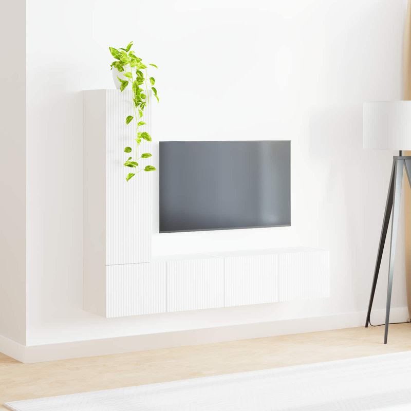Unfinished Entertainment Centre for TVs up to 77", White
