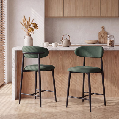 Tabourets de bar 26 po à hauteur de comptoir avec pieds en métal pour la cuisine et la salle à manger