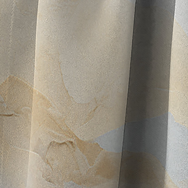 Beige et or Minimal Expression IV - Rideau Shapes - Rideau abstrait occultant - 1 panneaux, L 52 po x L 63 po