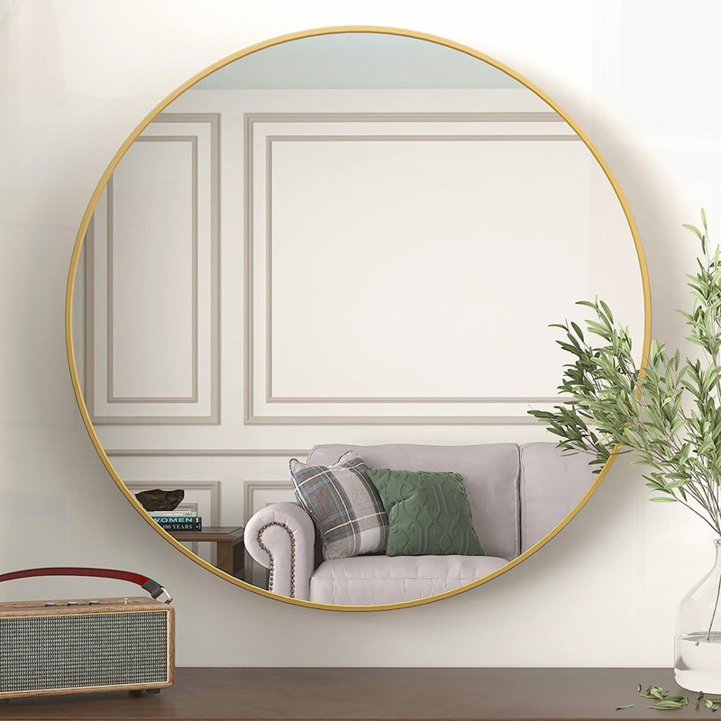 Miroir de salle de bain, Gold, 36 po x 36 po