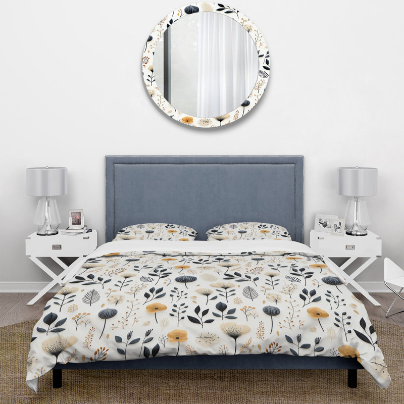 Ensemble de housse de couette Hooriya, Housse de couette simple + 1 taie décorative stan