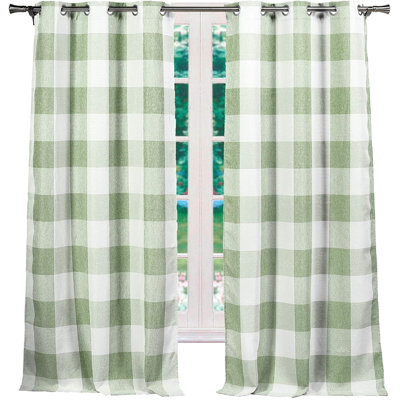 Behanan Buffalo Plaid Gingham Check Farmhouse Curtains – Set of 2 Blackout Grommet Panels for Room Darkening
