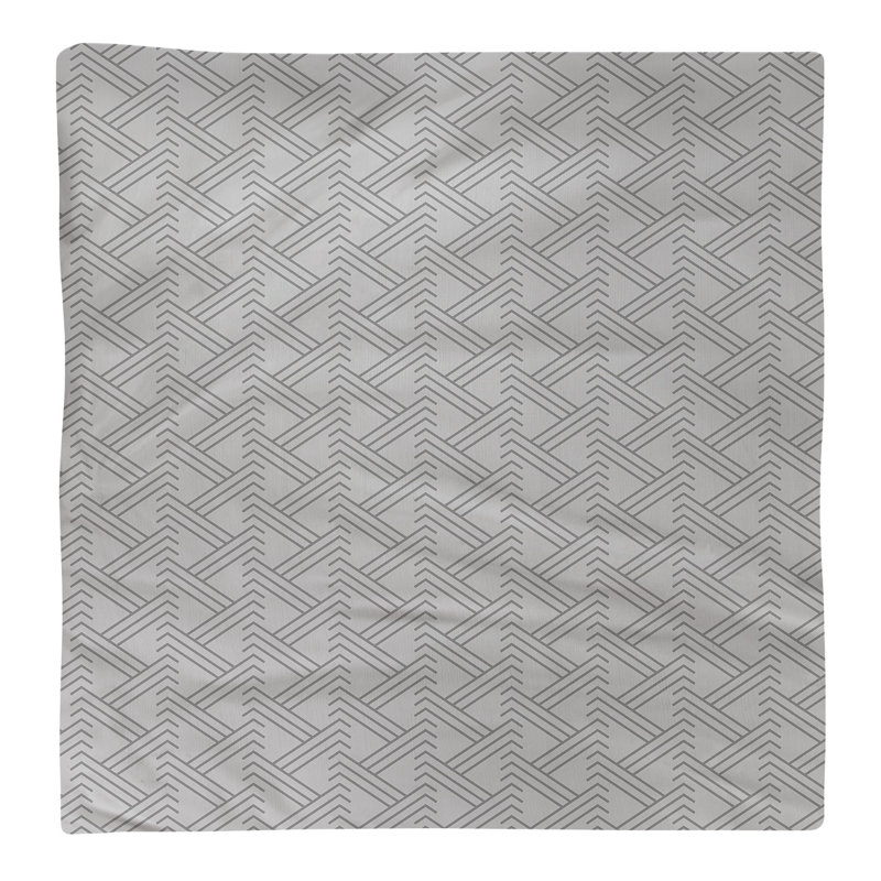 Serviette de table en coton Zig Zag, gris, Croisé en coton, H 0,1 po x l 10 po x P 10 po