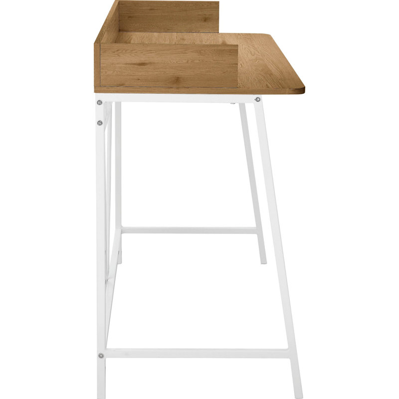 Ahaan Metal Base Writing Desk, Oak