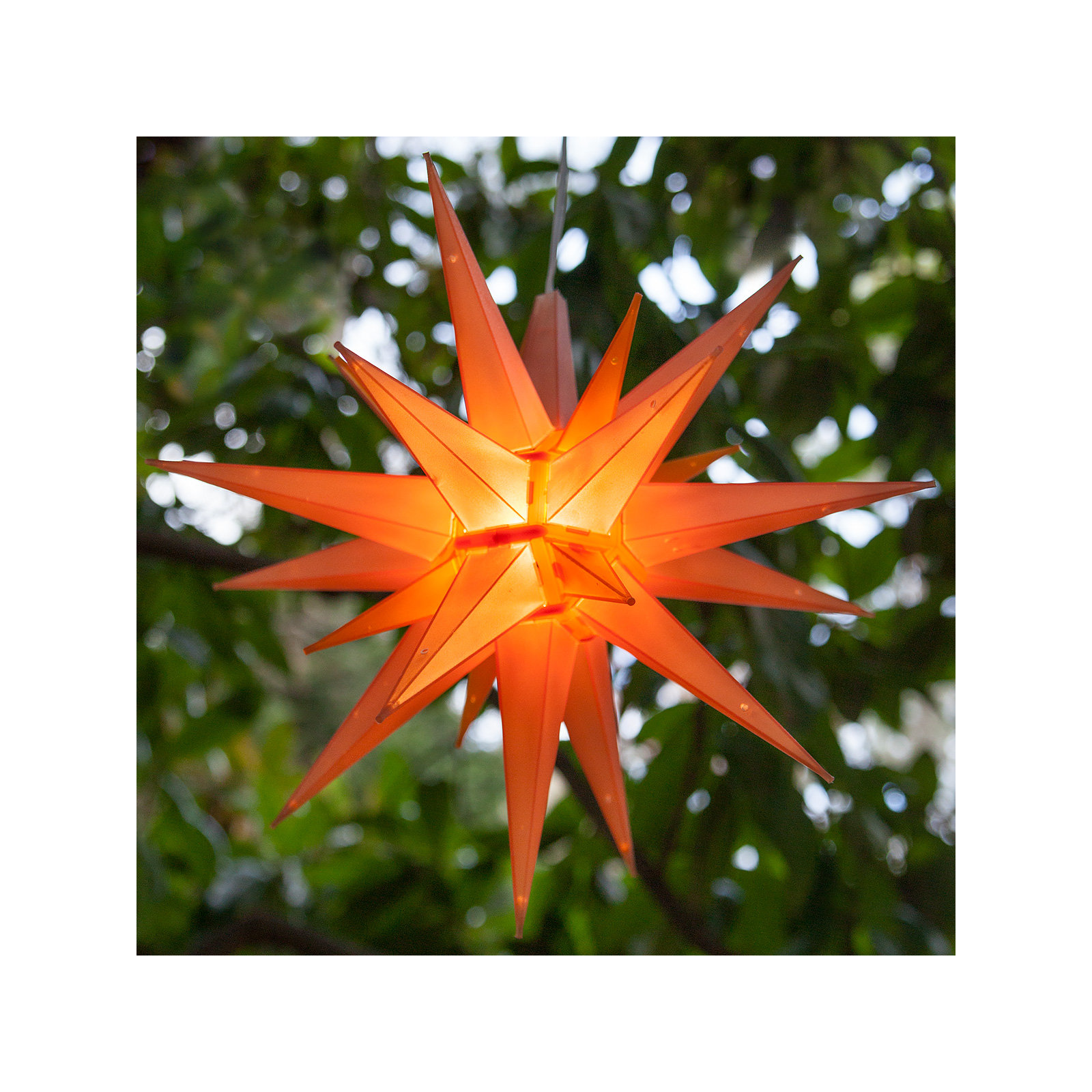 Moravian Star Lighted Display, Amber