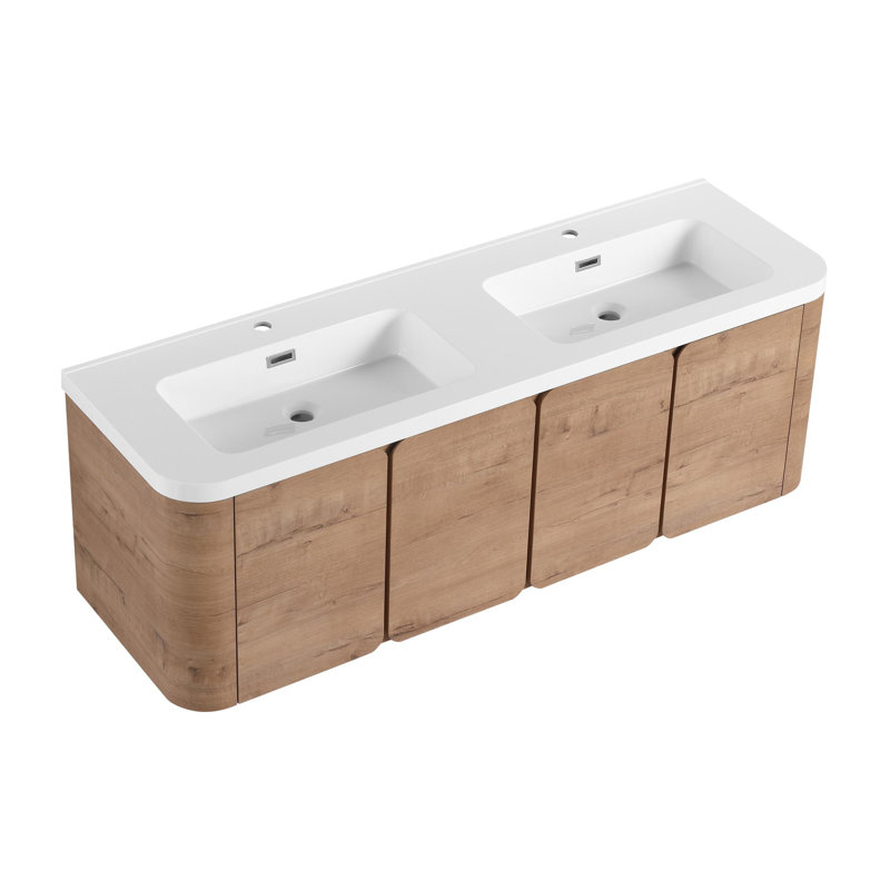 Wall-Mounted Bathroom Vanity, 59"