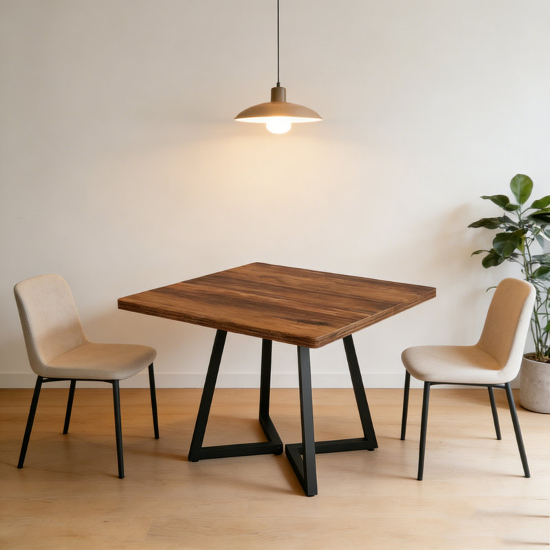 Table de salle à manger carrée, table de cuisine en bois
