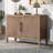 Storage Cabinet Sideboard Wooden Cabinet With 2 Metal Handles And 2 Doors For Hallway, Entryway, Living Room, Bedroom-1960317730