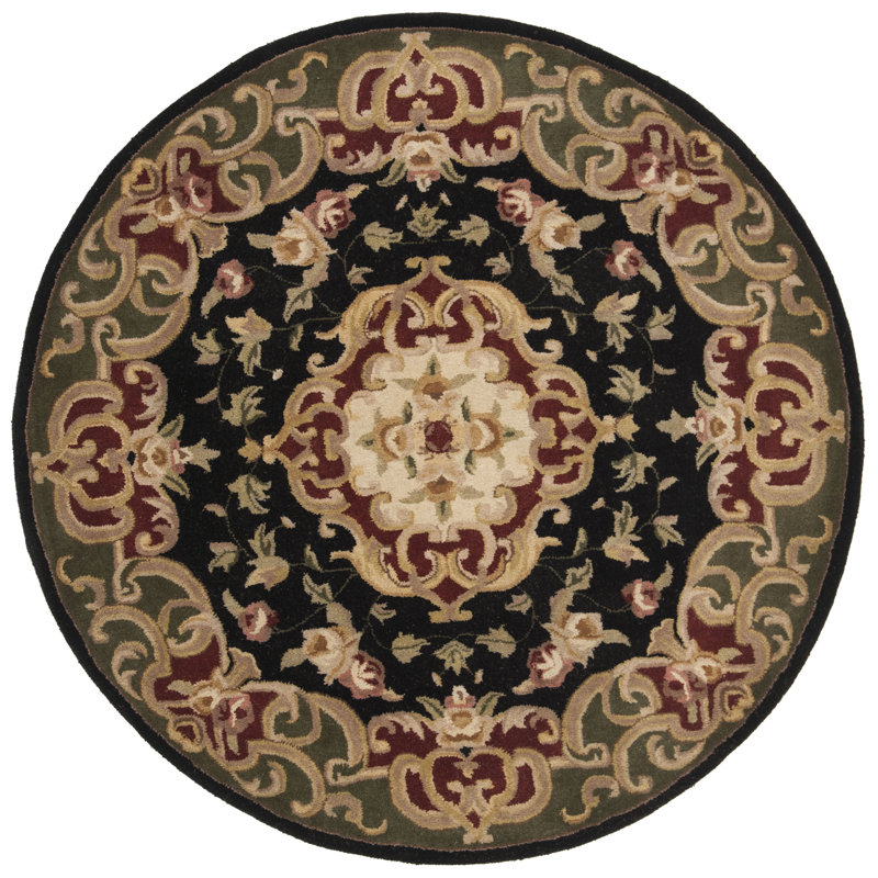 Alger Hand Tufted Wool Oriental Rug, Round 8'