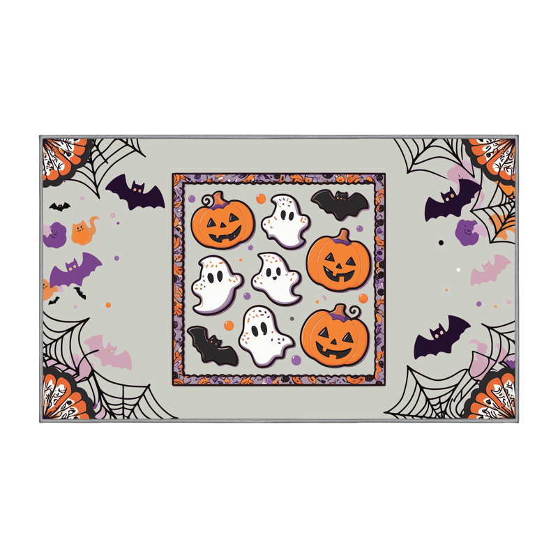 Tapis de vacances d'Halloween The Holiday Aisle®, Rectangulaire 8 pi x 12 pi