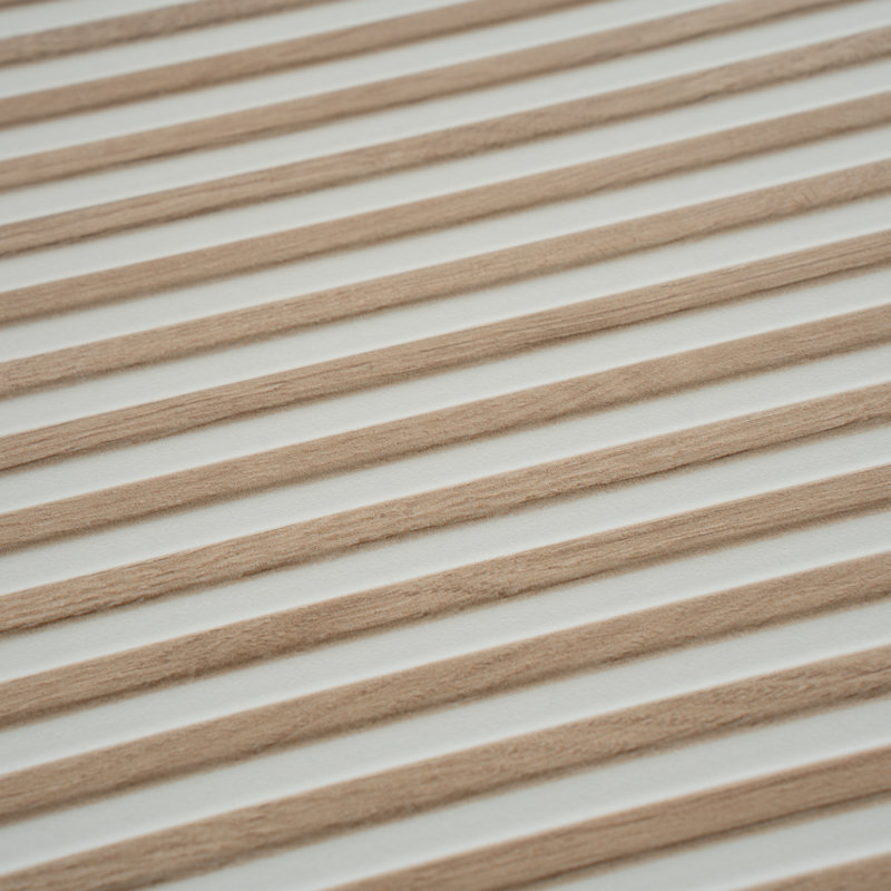 Bois 24x48 Warm White Taupe Ceramic Large Format Fluted Wall Tile (15.5 sq ft/case) - 2 Pack, Warm White