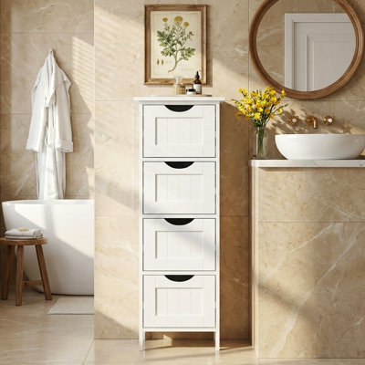 Bathroom Storage Cabinet, Freestanding Cabinet With Drawers, Bathroom Storage