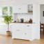 Garde-manger avec porte-gobelet et tablette ouverte