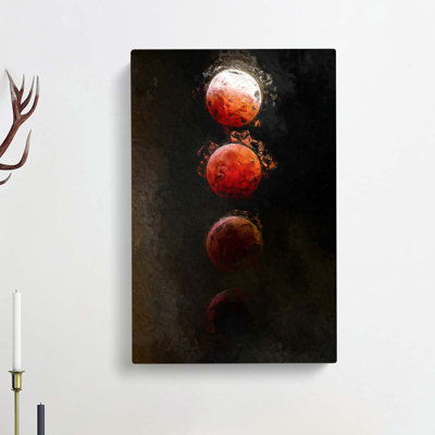 Lunar Eclipse In Abstract - Wrapped Canvas
